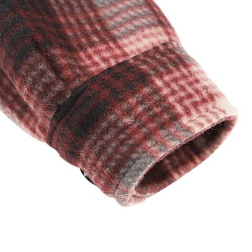 Image of TanBridge Men's Cotton Plaid Shirts Jacket Full Zip Fleece Flannel Sherpa Lined Hoodies Heavyweight Hoodies Jacket for Men