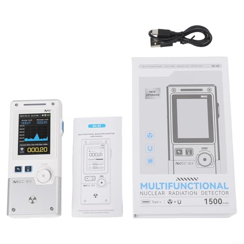 Contador geiger GC-03 portátil blanco y medidor de campos eléctricos con alarma 2