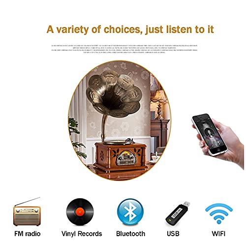 Tourne-Disque Gramophone rétro avec Haut-parleurs sans Fil, Tourne-Disque Vintage, Lecteur/Radio FM/USB/Bluetooth 4.0… - Les Beatles, Paul McCartney, John Lennon, RIngo Starr, George Harrison Tourne-Disque Gramophone rétro avec Haut-parleurs sans Fil, Tourne-Disque Vintage, Lecteur/Radio FM/USB/Bluetooth 4.0… – Image 7