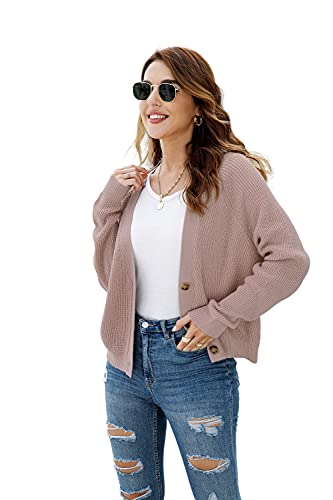 Image of TASAMO Womens Cardigan Sweaters 2026 Fall Cropped Lightweight Sweater