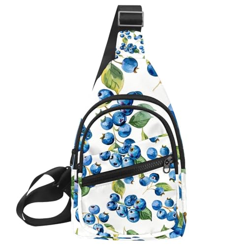 Mochila cruzada de arándanos ligera con correa ajustable para entrenamiento y running