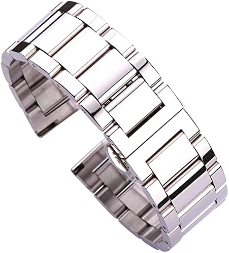 Bracelets de montre acier inoxydable bleu argent 18mm 20mm 22mm 24mm