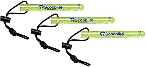 Value Pack of 3 - New Scooblite 6 Inch Reusable Glow Stick for Scuba Divers, Snorkelers, and Boaters