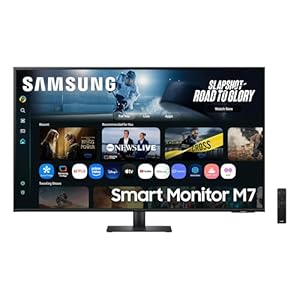 Samsung Smart Monitor M70F 32 », 60Hz, Dalle VA, 4K (3840×2160), 4ms, 3000:1, Inclinable, HDMI (2.0), Display Port (1.4), USB-C avec Charge de 65W, Couleur : Noir, LS32FM702UUXEN