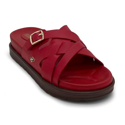 Image of KazarMax Premium Women's Effortless Comfort | Strappy Slide Sandals | Cushioned Footbed | Lightweight | Slip-On Sandals