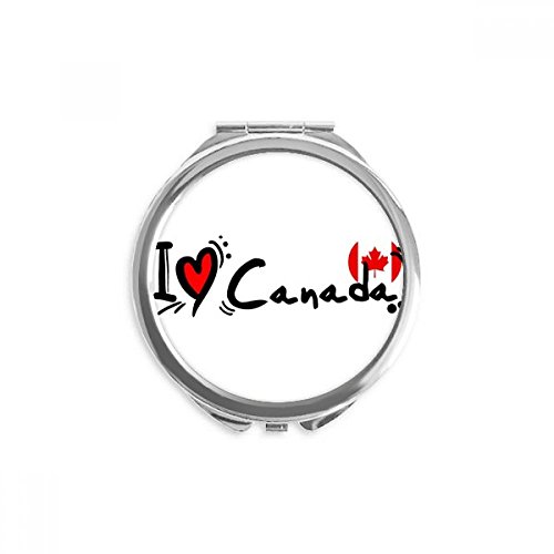 Miroir de poche à la main Canada compact rond de maquillage