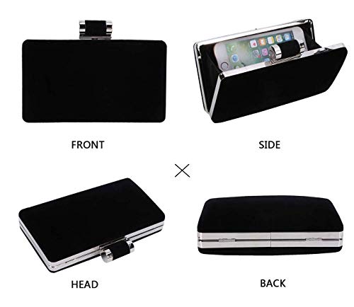 Selighting Elegant Velvet Clutch Evening Bags For Women Formal Wedding Party Clutch Purse Prom Cocktail Handbags Black #TOP5