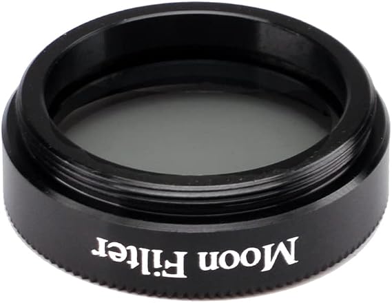 1.25 Inch Moon Filter Aluminum Frame Light Pollution Filter for Telescope Eyepieces