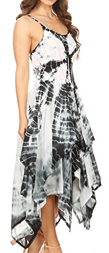 Image of Sakkas Annabella Corset Bodice Handkerchief Hem Dress