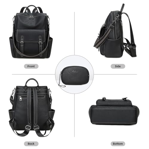 Image of AGLOD Backpack Purse for Women PU Leather Back Packs Designer Ladies Shoulder Bag Fashion Faux Work Travel Handbags