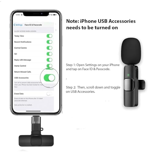 Image of BQYA K8 Wireless Microphone for Vlogging, Video Recording, Online Classes, Noise Cancellation, Type-C Android & iPhone, Plug /Play and Play /No Bluetooth