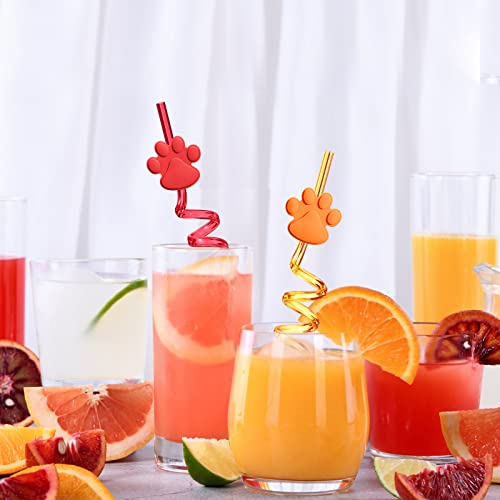 Set de 24 pitillos reutilizables con diseño de huellas miniatura 4