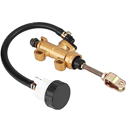 bremspumpe motorrad hinten,Universelle hintere Fußbremse Hauptbremszylinder Pumpe, Motorrad Hydraulische Bremspumpe Hinterradbremse Fußbremspumpe Hydraulikpumpe mit Reservoir für Motorrad Dirt Bike