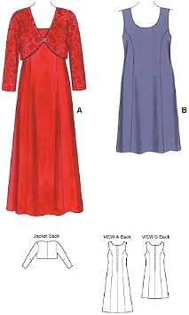 KWIK-SEW PATTERNS Kwik Sew K3514 Dresses and Jacket Sewing Pattern, Size 1X-2X-3X-4X