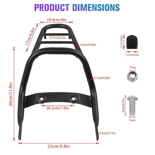 Porte-bagages amovible Monkey 125 support de charge rigide - 4