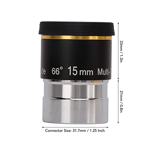 Zunate Telescope Eyepiece, 15mm 1.25inch Super Wide Angle Telescope Lens 66 Degree Apparent Field Telescope Accessory - Image 4
