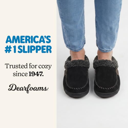 Image of Dearfoams Men's Brendan Indoor /Outdoor Breathable Memory Foam Clog House Shoe with Wide Widths Slipper