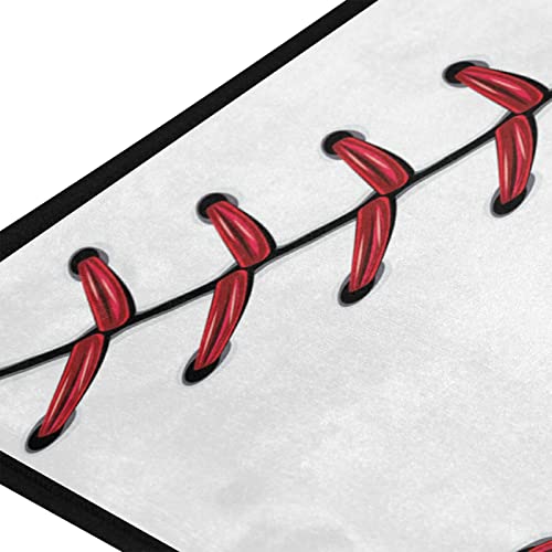Naanle Sport Baseball Kitchen Floor Mat Baseball Non Slip Absorbent Comfort Standing Mat Kitchen Runner Rug for Hallway Entryway Bathroom Living Room Bedroom 39 x 20 inches