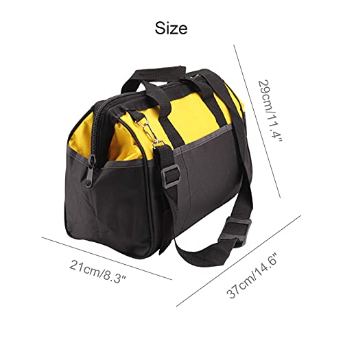 CROWNSHOP Tool Bag Heavy Duty Multi Tool Bag Organiser Technician Bag with Adjustable Shoulder Strap for Office Workshop Daily Use (37x21x29cm) 2 CROWNSHOP Tool Bag Heavy Duty Multi Tool Bag Organiser Technician Bag with Adjustable Shoulder Strap for Office Workshop Daily Use (37x21x29cm) - Image 2