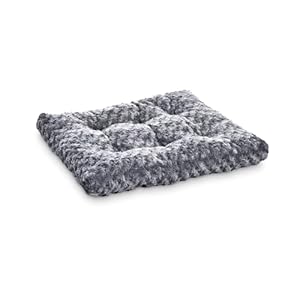 Amazon Basics Cat and Dog Bed Machine Washable Plush Pet Bed and Crate Pad, Small, Indoor, 29 x 21 x 3 Inches, Gray