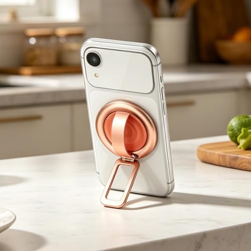 Soporte ajustable para teléfono celular magnético que soluciona caídas en mesa 3