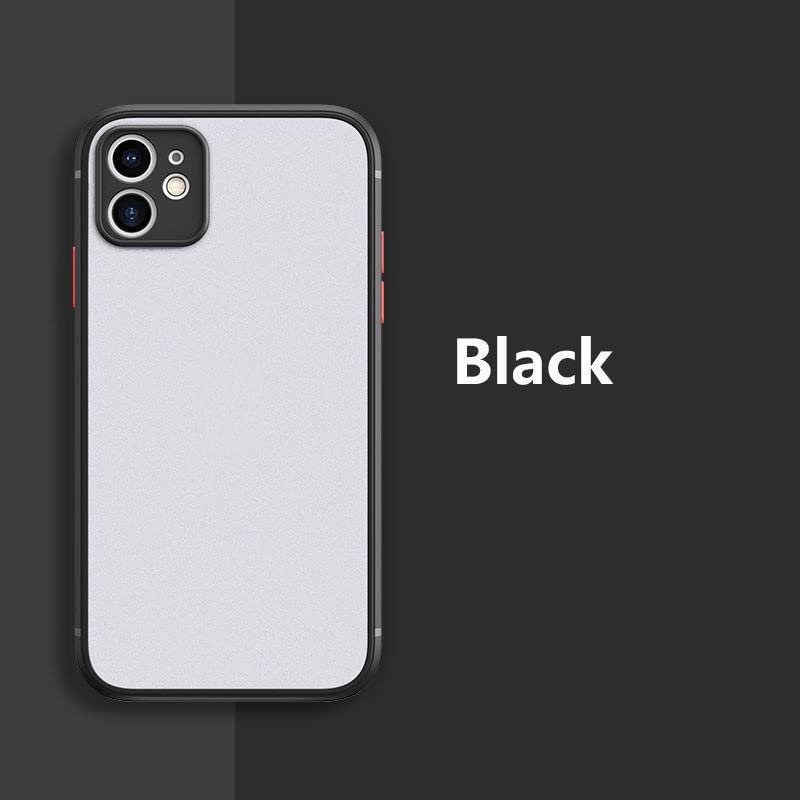 Coque iPhone 14 noire avec doublure en microfibre et antichoc intégral