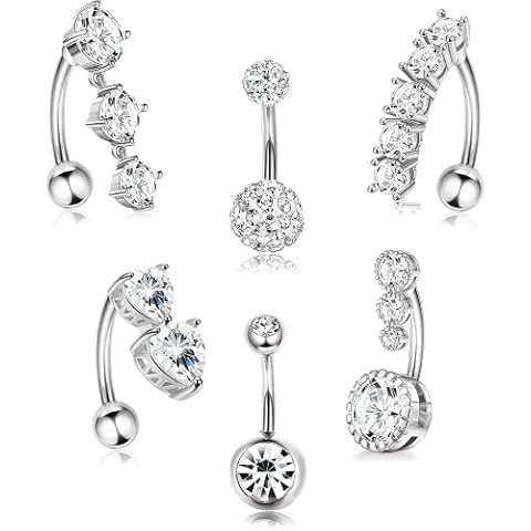 MILACOLATO Anillos de Ombligo Inverso de Acero Quirúrgico para Mujeres Cover