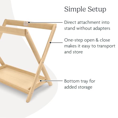 Image of UPPAbaby Bassinet Stand - Quick + Secure Attachment - Natural