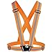 Chiwo Reflective Vest Running Gear 2Pack, High Visibility Adjustable Safety Vest for Night Cycling,Hiking, Jogging,Dog Walking(Color Ornage)