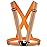 Chiwo Reflective Vest Running Gear 2Pack, High Visibility Adjustable Safety Vest for Night Cycling,Hiking, Jogging,Dog Walking(Color Ornage)