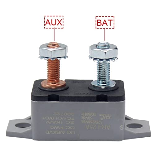 Disyuntor de reinicio automático DC 12V 24V con perno de cubierta AR-10A 2 uds 3