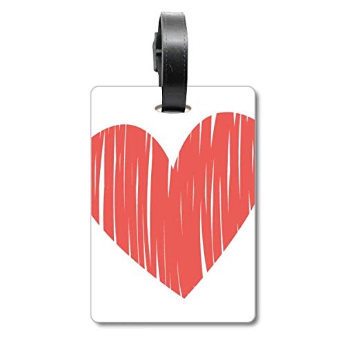 Étiquette valise Saint-Valentin motif cœur graffiti pour éviter la perte de bagage à l'aéroport
