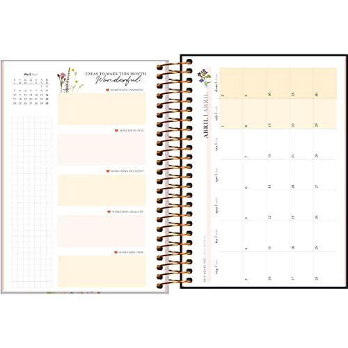 Agenda Espiral Diária 14 x 20 cm Le Vanille 2023 - Capa Lilas - Love Is All - Tilibra