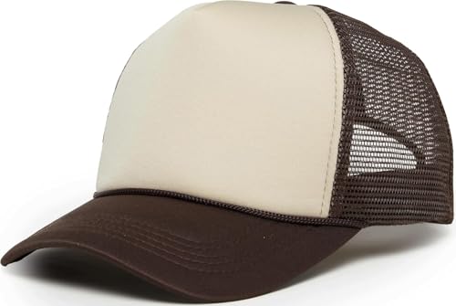Image of Funky Junque Foam Trucker Hat, Trucker Hats for Women & Men - Blank Adjustable Snapback Mesh Back Baseball Cap