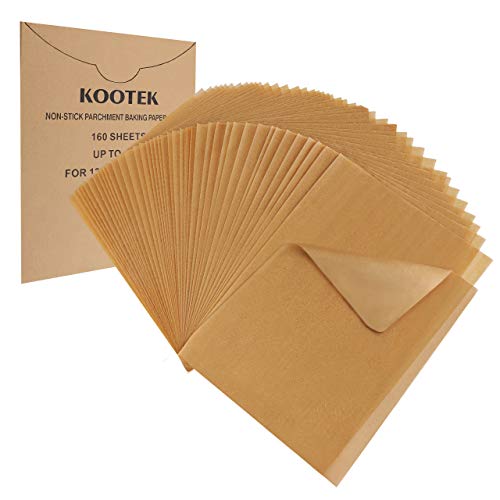 Kootek 160 Pcs Parchment Paper Sheets, 12 X 16 Inch Non-Stick Unbleached Baking