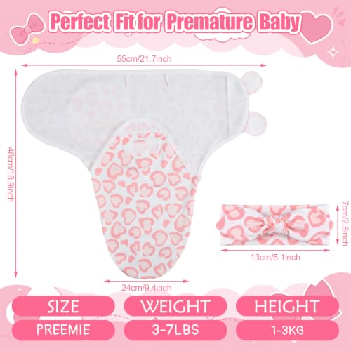 Image of 4 Pack Preemie Newborn Swaddle Set, Floral Style, Preemie