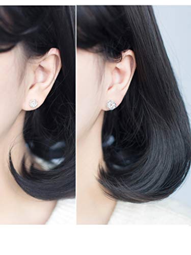 925 Sterling Silver Love Knot Ball Stud Earrings Hollow Out Round Piercings Ear Studs 6mm/8mm for Women Girls4