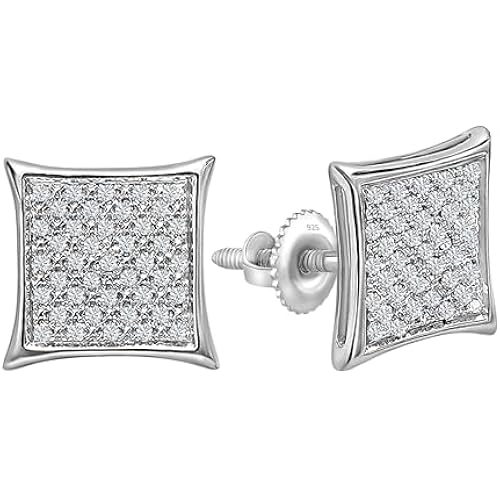 Dazzlingrock Out Studs in Unisex Design Ladies Mens Real Diamond Earrings