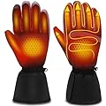 SVPRO USB Heated Gloves for Men & Women, Rechargeable Battery-Powered Electric Warm Gloves, Windproof & Waterproof, Touchscreen for Skiing, Hiking, Cycling, Camping, Outdoor Work