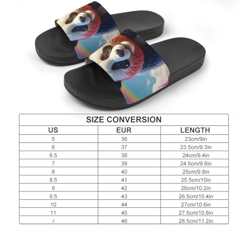 Panda Rainbow Funny House Sandals Non Slip Shower Slippers Quick Drying Bathroom Shoes for Women Men2