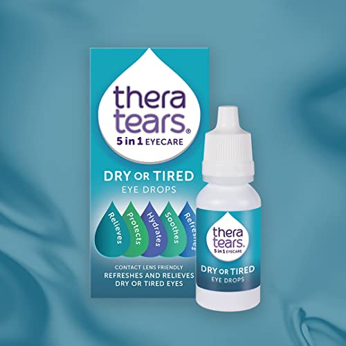 TheraTears Dry or Tired Eye Drops | Refreshes, Hydrates, Protects and Relieves Dry or Tired Eyes | Contact Lens Friendly | 5 in 1 Eye Care Drops | 10ml - Image 3