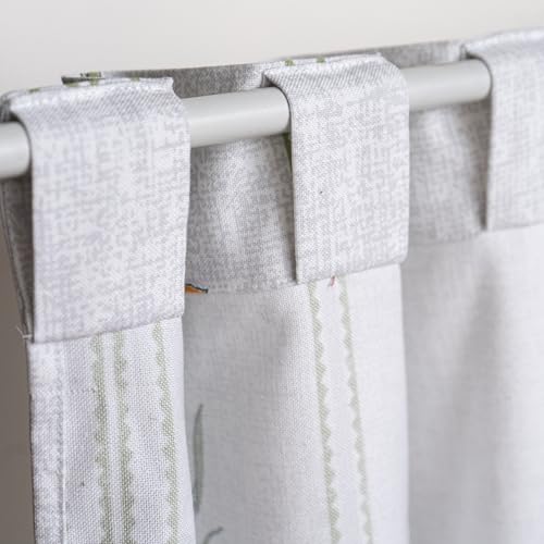 Image of Tranquebar Curtain Co. Cotton Curtains 8 Feet Long Set of 2,60-65% Room Darkening,Multi Ivory Gul Print,Door Curtains 8 Feet Set of 2,Door Curtains 8 Feet Set of 2,BackTabs, Gul (244 cm)-Set of 2