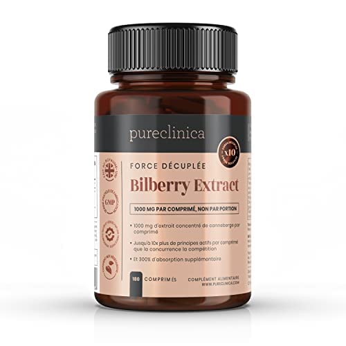 Bilberry Extract 10,000Mg X 180 Tablets (6 Months Supply)- 10X More Anthocyanidin Plus 5Mg Black Pepper Per Tablet #TOP21
