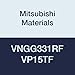Mitsubishi Materials VNGG331RF VP15TF Carbide VN Type Negative Turning Insert with Hole, Unstable Cutting, Coated, Rhombic 35?, 0.375" IC, 0.187" Thick, 0.016" Corner Radius, RF Breaker (Pack of 10)