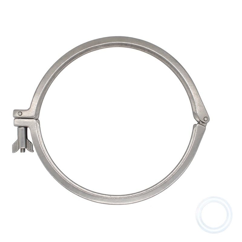 304 SUS Tri Clamp Sanitarny pojedynczy zacisk z uszczelką silikonową(155mm)