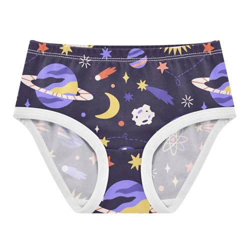Wusikd Space Planets Stars Girls' Underwear Cotton Girls Briefs Soft Toddler Underwear 5T