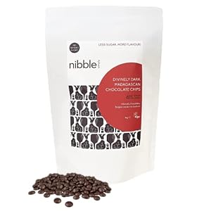 Nibble Simply Divinely Dark Madagascan Chocolate Chips, 81% Single Origin – Vegan – No Refined Sugar (1kg)