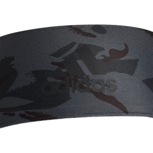 Image of adidas Alphaskin Tie Headband, Grey Six Camo /Black, One Size