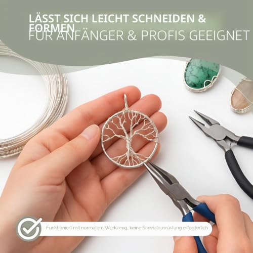 Edelstahldraht 1mm 18 Gauge 4m - Basteldraht & Schmuckdraht in Silber - Biegbarer Draht zum Basteln - Bindedraht, Bonsai Draht, Wire - 304 Edelstahl, rostfrei für Schmuckherstellung