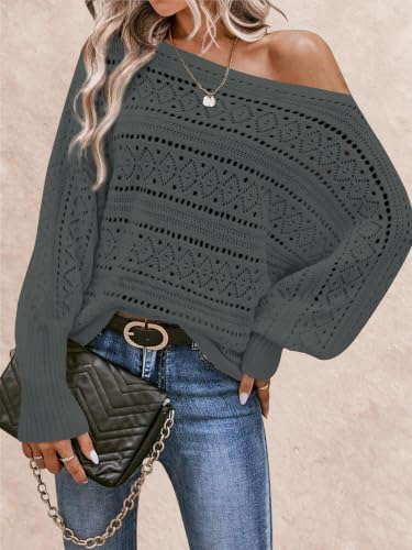 Image of Cakulo Womens Off Shoulder Oversized Pullover Knit Sweater